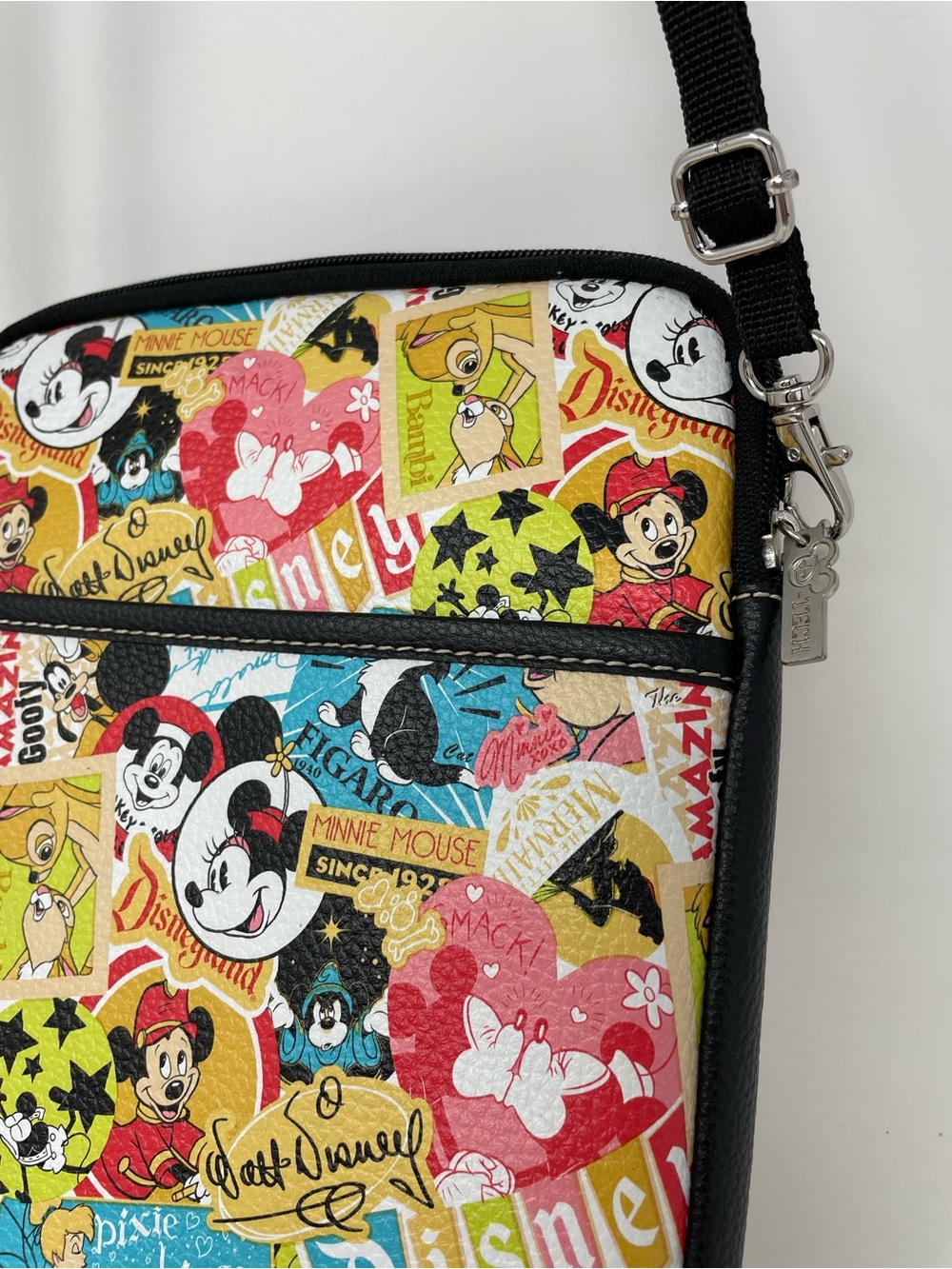 Disney Parks Mickey Mouse Classic Collage Pattern Crossbody Bag Purse iPad case - Picture 5 of 10